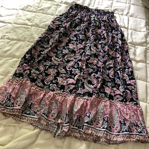 Bohemian maxi skirt